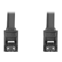 Kabel LANBERG CA-SASA-14CU-0050-BK Lanberg SATA DATA II (6GB/S) F/F 50cm z zatrzaskami metalowymi, czarny