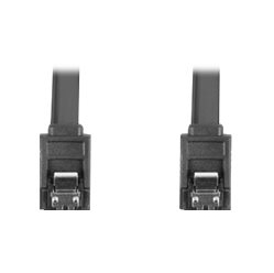 Kabel LANBERG CA-SASA-14CU-0050-BK Lanberg SATA DATA II (6GB/S) F/F 50cm z zatrzaskami metalowymi, czarny