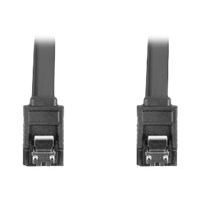 Kabel LANBERG CA-SASA-14CU-0070-BK Lanberg SATA DATA II (6GB/S) F/F 70cm z zatrzaskami metalowymi, czarny