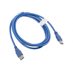 Kabel LANBERG CA-US3E-10CC-0018-B Lanberg przedluzacz kabla USB 3.0 AM-AF 1.8m niebieski