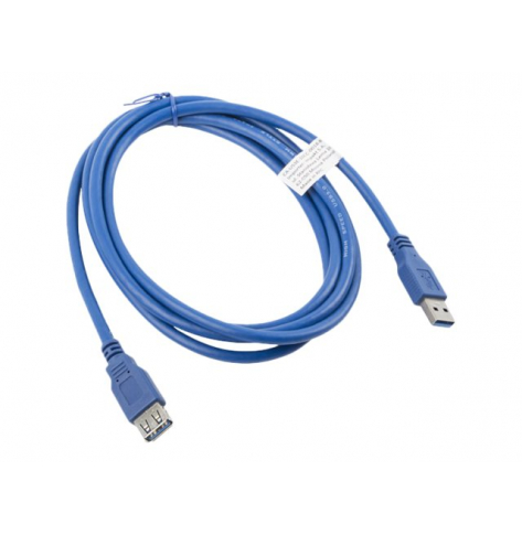 Kabel LANBERG CA-US3E-10CC-0018-B Lanberg przedluzacz kabla USB 3.0 AM-AF 1.8m niebieski