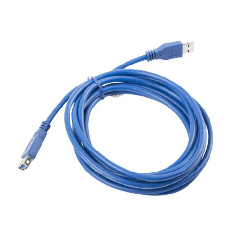 Kabel LANBERG CA-US3E-10CC-0030-B Lanberg przedluzacz kabla USB 3.0 AM-AF 3m niebieski