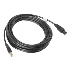 Kabel LANBERG CA-USBA-10CC-0050-BK Lanberg USB 2.0 AM-BM 5m czarny