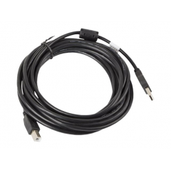Kabel LANBERG CA-USBA-11CC-0050-BK Lanberg USB 2.0 AM-BM ferryt 5m czarny