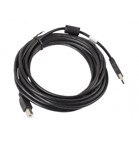 Kabel LANBERG CA-USBA-11CC-0050-BK Lanberg USB 2.0 AM-BM ferryt 5m czarny