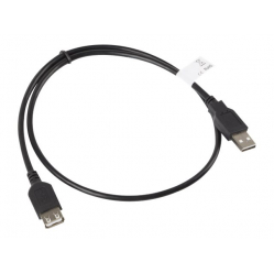 Kabel LANBERG CA-USBE-10CC-0007-BK Lanberg przedluzacz kabla USB 2.0 AM-AF 70cm czarny