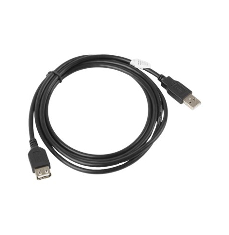 Kabel LANBERG CA-USBE-10CC-0018-BK Lanberg przedluzacz kabla USB 2.0 AM-AF 1.8m czarny