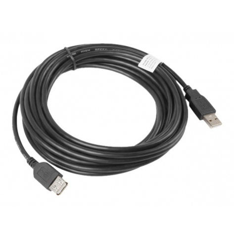 Kabel LANBERG CA-USBE-10CC-0050-BK Lanberg przedluzacz kabla USB 2.0 AM-AF 5m czarny