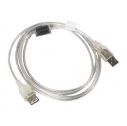 Kabel LANBERG CA-USBE-12CC-0018-TR Lanberg przedluzacz kabla USB 2.0 AM-AF ferryt 1.8m