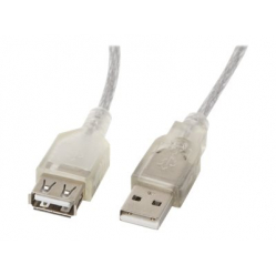 Kabel LANBERG CA-USBE-12CC-0050-TR Lanberg przedluzacz kabla USB 2.0 AM-AF ferryt 5m