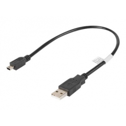 Kabel LANBERG CA-USBK-10CC-0003-BK Lanberg USB 2.0 mini AM-BM5P 30cm czarny