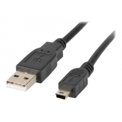 Kabel LANBERG CA-USBK-11CC-0018-BK Lanberg USB 2.0 mini AM-BM5P ferryt 1.8m