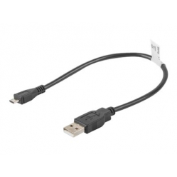 Kabel LANBERG CA-USBM-10CC-0003-BK Lanberg USB 2.0 micro AM-MBM5P 30cm czarny