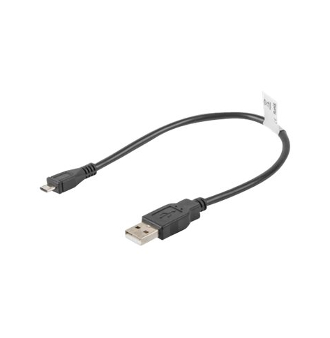 Kabel LANBERG CA-USBM-10CC-0003-BK Lanberg USB 2.0 micro AM-MBM5P 30cm czarny