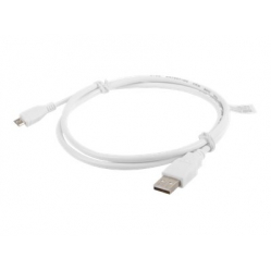Kabel LANBERG CA-USBM-10CC-0010-W Lanberg USB 2.0 micro AM-MBM5P 1m bialy