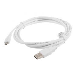 Kabel LANBERG CA-USBM-10CC-0018-W Lanberg USB 2.0 micro AM-MBM5P 1.8m bialy