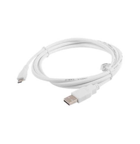 Kabel LANBERG CA-USBM-10CC-0018-W Lanberg USB 2.0 micro AM-MBM5P 1.8m bialy