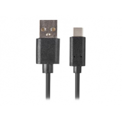 Kabel LANBERG CA-USBO-10CU-0005-BK Lanberg USB-C(M)->A(M) 2.0 0.5M Czarny