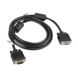 Kabel LANBERG CA-VGAC-10CC-0018-B+ Lanberg przedluzacz kabla D-Sub VGA M/F ekran ferryt 1.8m
