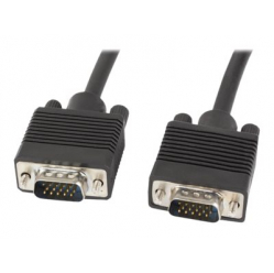 Kabel LANBERG CA-VGAC-10CC-0030-B Lanberg D-Sub VGA M/M ekran ferryt 3m czarny