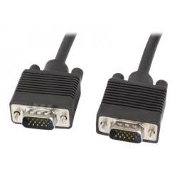 Kabel LANBERG CA-VGAC-10CC-0100-B Lanberg D-Sub VGA M/M ekran ferryt 10m czarny