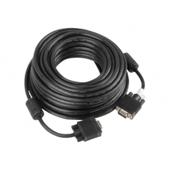 Kabel LANBERG CA-VGAC-10CC-0150-B Lanberg D-Sub VGA M/M ekran ferryt 15m czarny