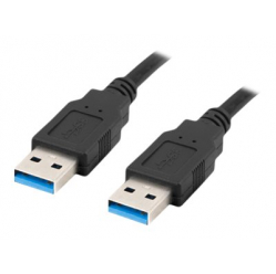 Kabel LANBERG USB-A M/M 3.0 0.5m black
