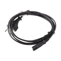 Kabel LANBERG CEE 7/16 IEC 320 C7 euro radio power cord 3m VDE black