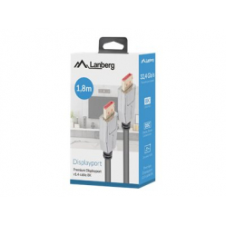 Kabel LANBERG DisplayPort M/M 20 PIN v1.4 1.8m 8K black