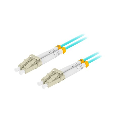 Patchcord LANBERG fiber optic MM LC/UPC-LC/UPC duplex 5m LSZH om3 50/125 3.0mm aqua