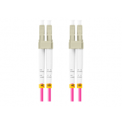 Patchcord LANBERG fiber optic MM LC/UPC-LC/UPC duplex 5m LSZH om4 50/125 3.0mm violet
