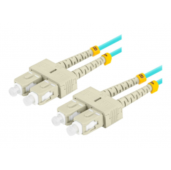 Patchcord LANBERG fiber optic MM SC/UPC-SC/UPC duplex 2m LSZH om3 50/125 3.0mm aqua