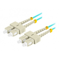 Patchcord LANBERG fiber optic MM SC/UPC-SC/UPC duplex 3m LSZH om3 50/125 3.0mm aqua