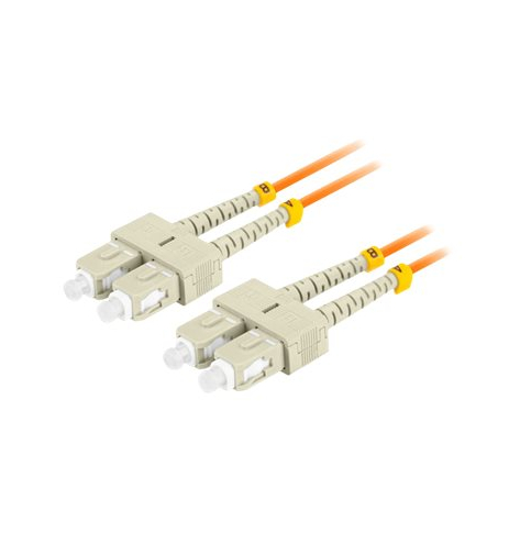 Patchcord LANBERG fiber optic MM SC/UPC-SC/UPC duplex 5m LSZH om2 50/125 3.0mm orange