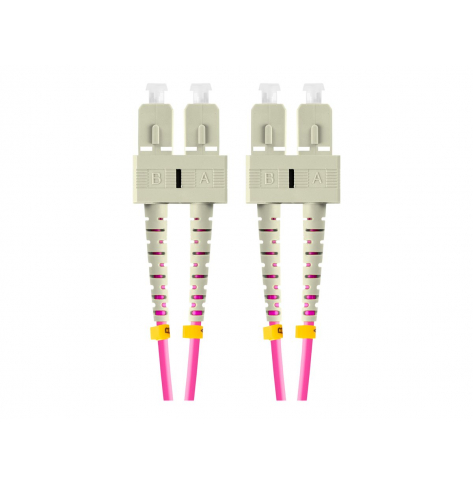 Patchcord LANBERG fiber optic MM SC/UPC-SC/UPC duplex 5m LSZH om4 50/125 3.0mm violet