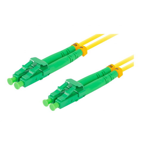 Patchcord LANBERG fiber optic SM LC/APC-LC/APC duplex 10m LSZH g657a1 3.0mm yellow