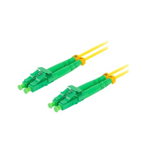 Patchcord LANBERG fiber optic SM LC/APC-LC/APC duplex 1m LSZH g657a1 3.0mm yellow