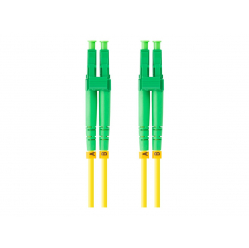 Patchcord LANBERG fiber optic SM LC/APC-LC/APC duplex 2m LSZH g657a1 3.0mm yellow