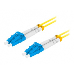 Patchcord LANBERG fiber optic SM LC/UPC-LC/UPC duplex 1m LSZH g657a1 3.0mm yellow