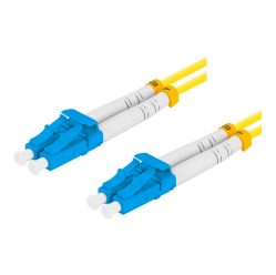 Patchcord LANBERG fiber optic SM LC/UPC-LC/UPC duplex 5m LSZH g657a1 3.0mm yellow