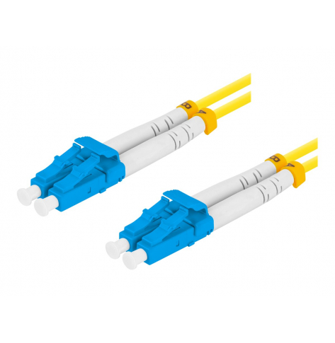 Patchcord LANBERG fiber optic SM LC/UPC-LC/UPC duplex 5m LSZH g657a1 3.0mm yellow