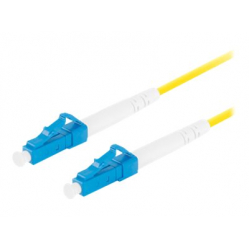 Patchcord LANBERG fiber optic SM LC/UPC-LC/UPC simplex 1m LSZH g657a1 3.0mm yellow