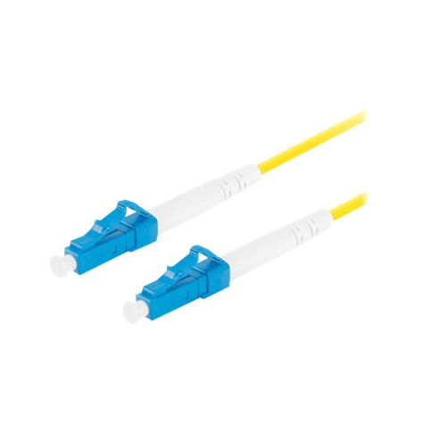 Patchcord LANBERG fiber optic SM LC/UPC-LC/UPC simplex 1m LSZH g657a1 3.0mm yellow