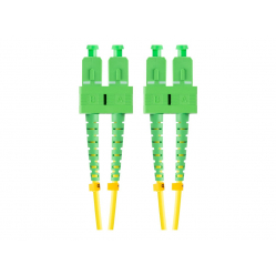 Patchcord LANBERG fiber optic SM SC/APC-SC/APC duplex 15m LSZH g657a1 3.0mm yellow