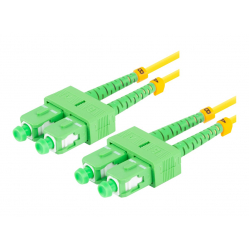 Patchcord LANBERG fiber optic SM SC/APC-SC/APC duplex 2m LSZH g657a1 3.0mm yellow
