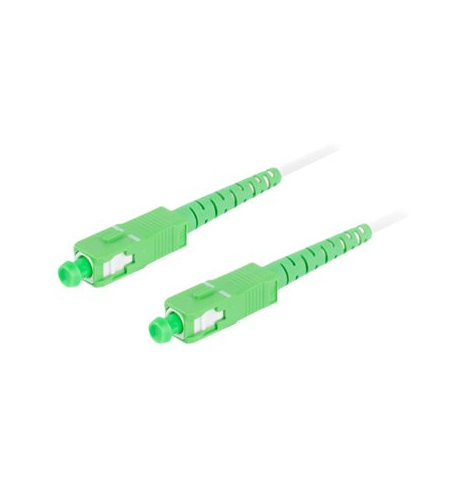 Patchcord LANBERG fiber optic SM SC/APC-SC/APC simplex 10m LSZH g657a2 3.0mm white