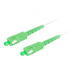 Patchcord LANBERG fiber optic SM SC/APC-SC/APC simplex 10m LSZH g657b3 3.0mm white