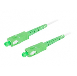 Patchcord LANBERG fiber optic SM SC/APC-SC/APC simplex 15m LSZH g657a2 3.0mm white