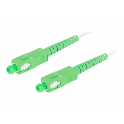 Patchcord LANBERG fiber optic SM SC/APC-SC/APC simplex 25m LSZH g657a2 3.0mm white