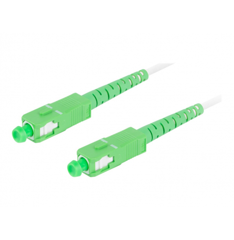 Patchcord LANBERG fiber optic SM SC/APC-SC/APC simplex 25m LSZH g657a2 3.0mm white